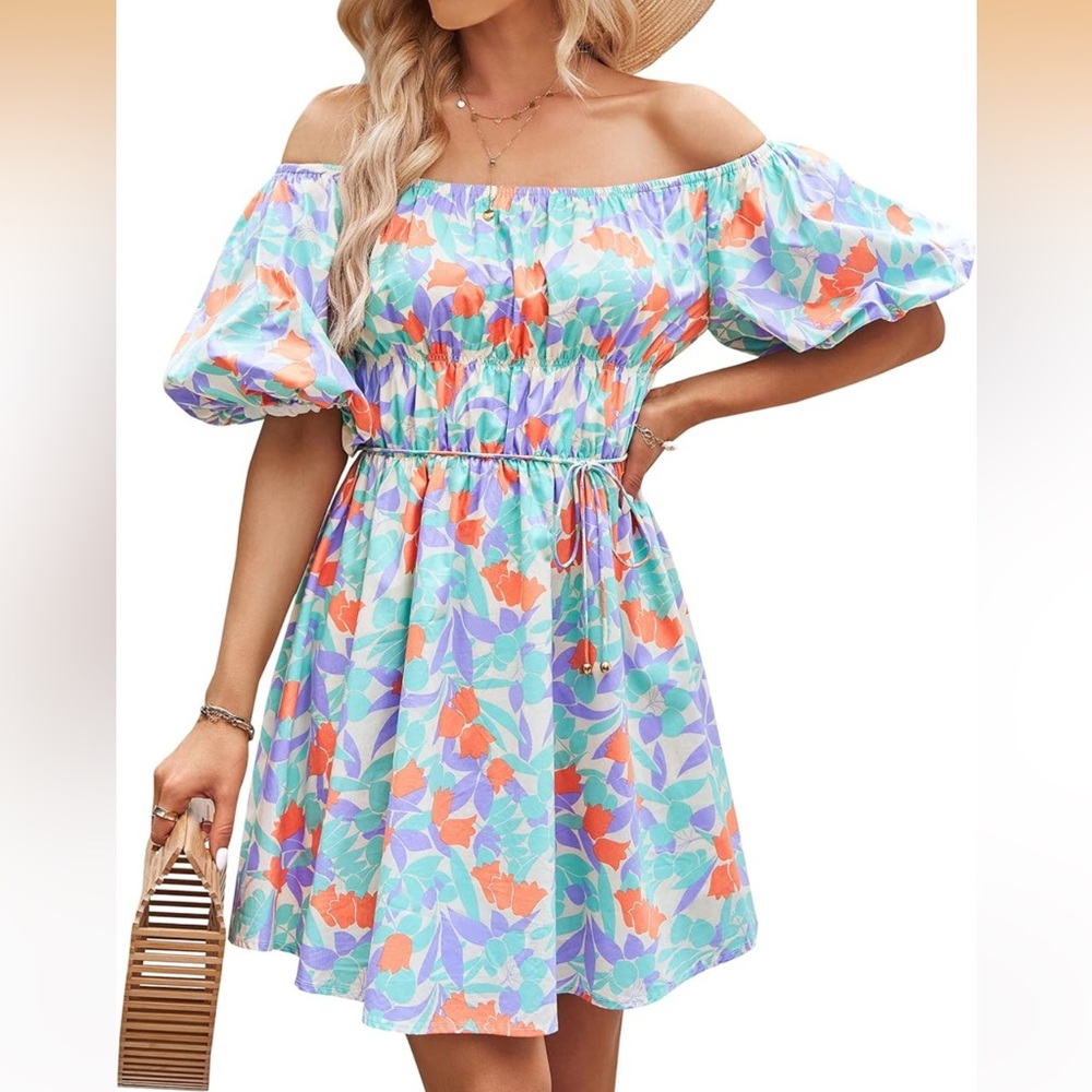 Floral Puff Sleeve Dress